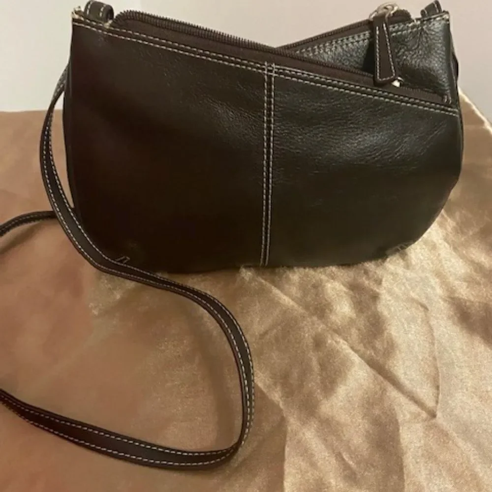 NY & CO Brown leather crossbody bag